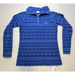 Columbia Women’s Fleece Blue Medium Zip Neck